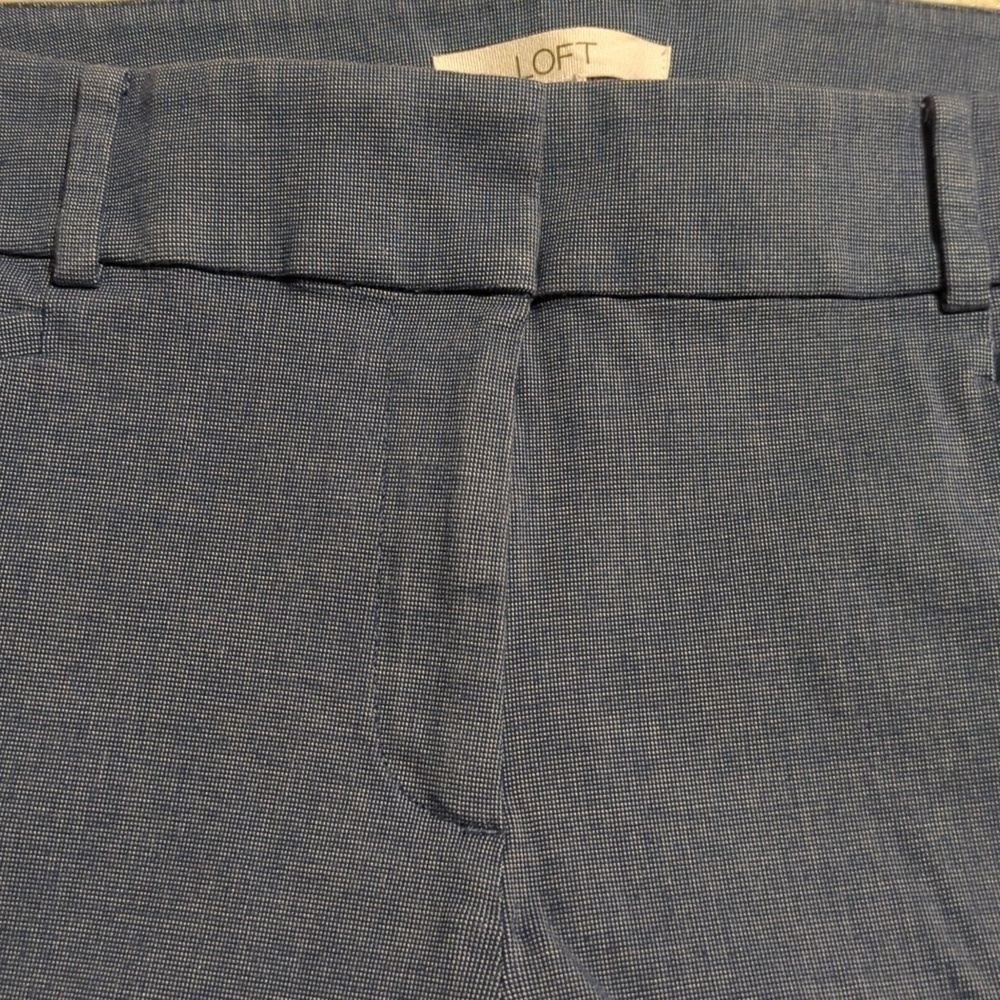 Loft Riviera Womens Size 12 Straight Leg Blue Dress Pants - Picture 8 of 12